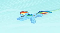 Rainbow speeds up.