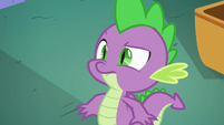 Spike looking antagonistic at Sludge S8E24