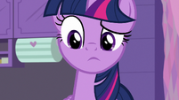 Twilight looks at Fluttershy, Spike, and Smolder S9E9