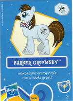 English monolingual version of mystery pack wave 7, card 21 of 24: Barber Groomsby