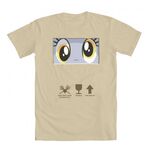 "Handle with Care" shirt depicting Derpy