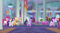 Mane Six watch Starlight and Cozy leave S8E25