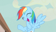 Rainbow Dash laughing in mockery S5E1