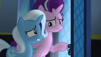 Starlight and Trixie listening in on changelings S6E25