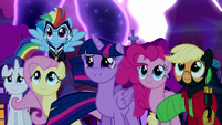 Mane Six supporting Princess Luna S5E13