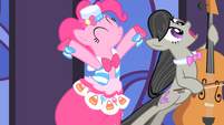 Pinkie knocking into Octavia.