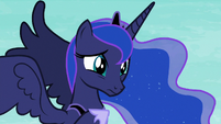 Princess Luna listening to Princess Celestia S7E10