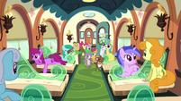 Spike, CMC, and the pets board the train S03E11