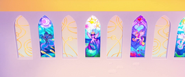Stained glass windows of the Alicorn princesses MLPTM