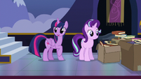 Twilight Sparkle calling out to Spike S6E25