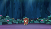 Yona all alone in the Cave of Harmony S9E3