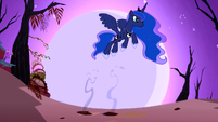 Flying towards Scootaloo. I wonder if she chose to enter Scoot's dream because she reminds her of Snowdrop?
