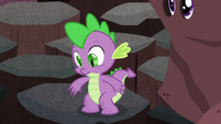 Spike looks at his body S6E5