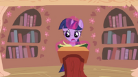 Twilight Sparkle looking at calendar S2E03