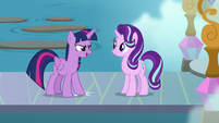 Twilight Sparkle putting her hoof down S8E2