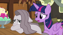 Twilight asking Pinkie what's wrong S8E18