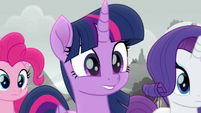 Twilight looking curious at Sunny Skies MLPRR