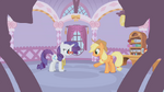 Applejack and Rarity talk about the dress S1E14