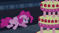 Pinkie Pie still guarding cake S2E24