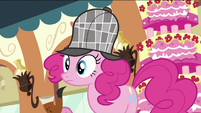 Pinkie Pie talking about the mystery S2E24