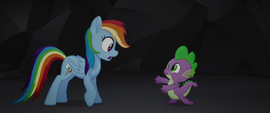 Spike telling Rainbow Dash what happened MLPTM