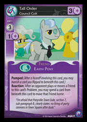 Tall Order, Council Colt card MLP CCG