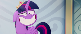 Twilight Sparkle making a big awkward grin MLPTM