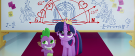 Twilight looking sad; Spike feeling awkward MLPTM