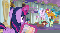 Young Six see Twilight put up posters S9E7