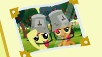 Apple Bloom saluting with Babs Seed.