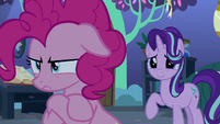 Pinkie Pie angrily crossing her hooves S8E3