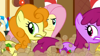 Berryshine fleeing from Fluttershy.