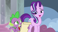 Starlight thanking Spike for his help S8E15