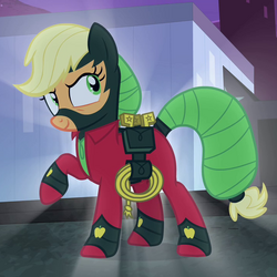 Applejack als Mistress Mare-velous.