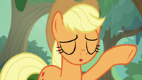 Applejack wiping her sweat away S8E23