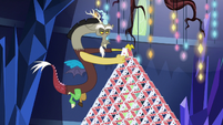 Discord making a castle of cards S6E17