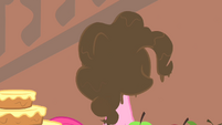 Pinkie Pie's face covered in chocolate S1E22