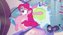 Pinkie Pie about to dive into mud bath S03E12