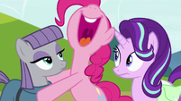 Pinkie Pie laughing loudly S7E4