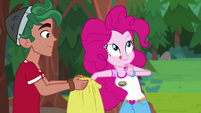 Pinkie Pie reaching into Timber's bag EG4