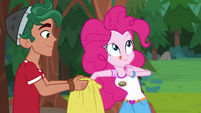 Pinkie Pie reaching into Timber's bag EG4