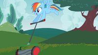 Rainbow Dash obtaining the mower S2E08