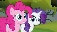 Standing by, Pinkie is asking a question.