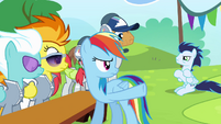 Even Soarin isn't pleased about the lie either