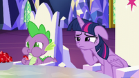 Spike eating rubies in the throne room S5E22