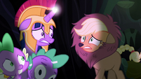 Applejack backing away scared S5E21