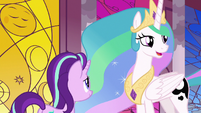 Princess Celestia asks where Luna is S7E10