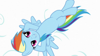 Rainbow Dash lying on cloud S3E2