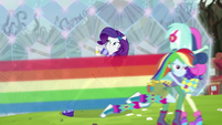 Rainbow Dash rescuing Lyra and Sweetie Drops EG4