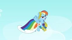 Rainbow dash con vestido de gala